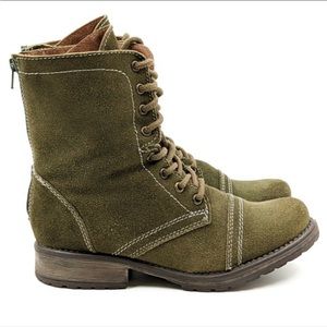 Steve Madden Fame Olive Green Combat Boots